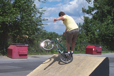 Craig lays down a lawnmower kickturn