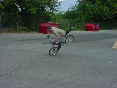 Brian represents with a fast hang five in circles